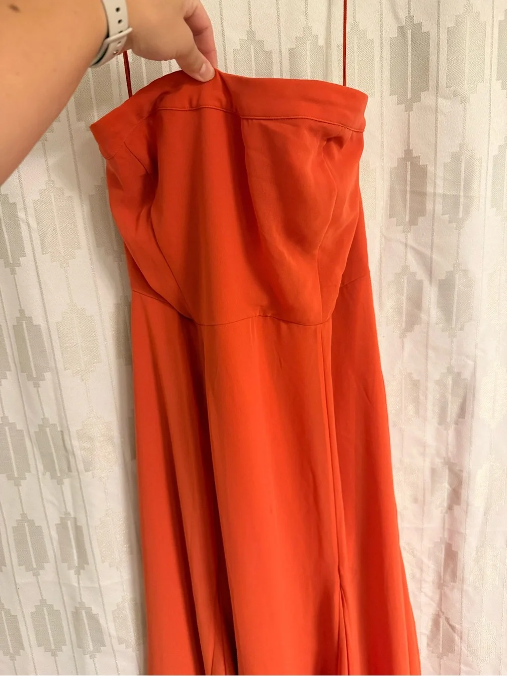 Abercrombie & Fitch Orange Spaghetti-Strap Maxi Dress